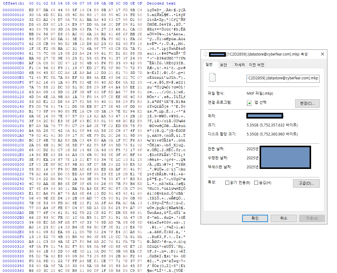 국내 1위 D사 ERP서버 랜섬웨어 복구 성공사례 : 복구율 최대 92% 복구 자료 2