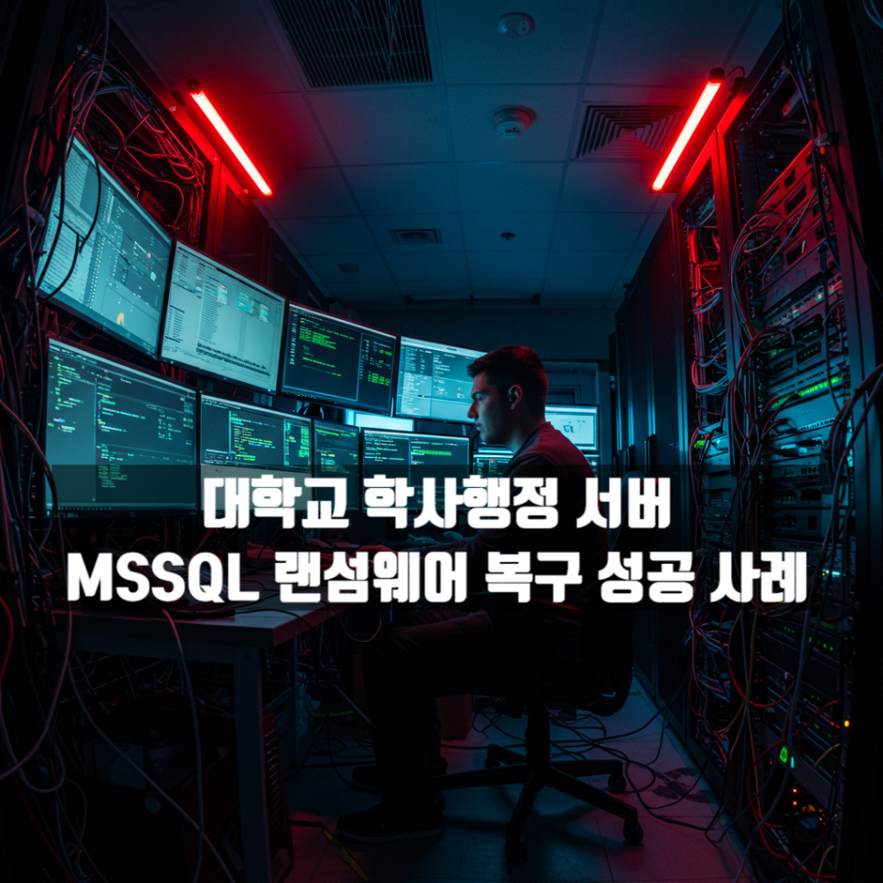 대학교 학사행정서버 MSSQL 랜섬웨어 복구 성공 사례 (복구기술 일부 공개) 복구 자료 1